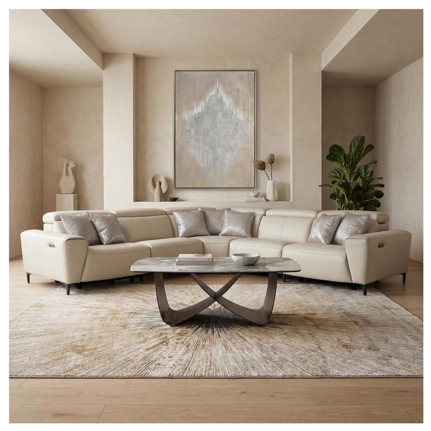 Altamura Leather Power Reclining Sectional with 5PCS/3PWR  alternate image, 3 of 12 images.