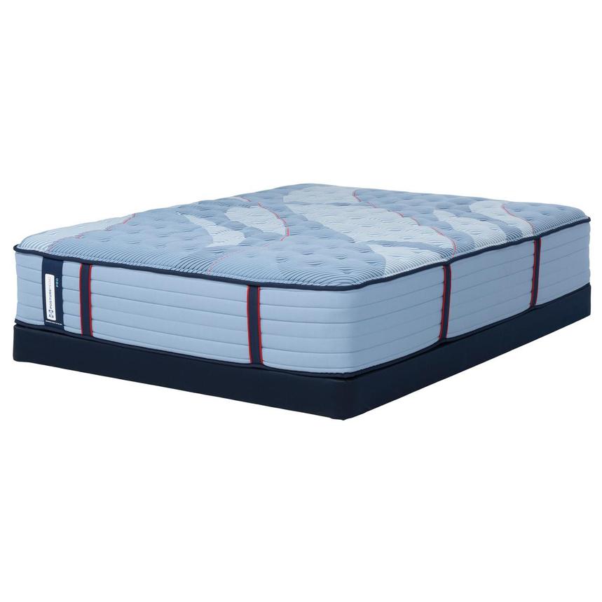 Pro Reno Medium Queen Mattress w/Low Foundation by Sealy Posturepedic