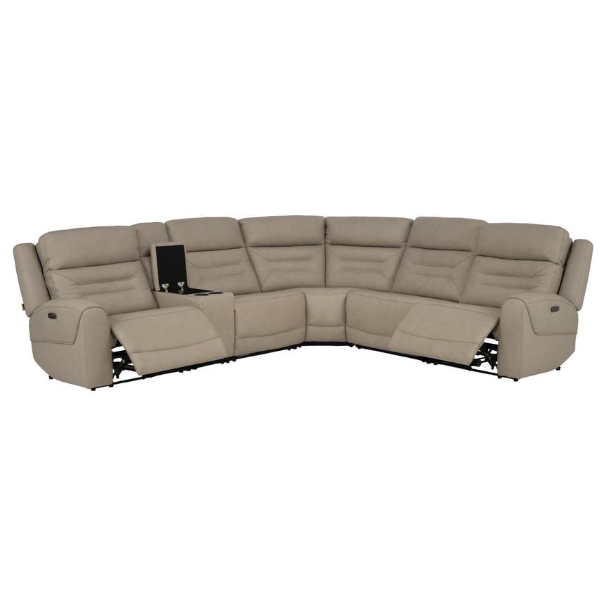 Solstice Leather Power Reclining Sectional with 6PCS/2PWR alternate image, 3 of 11 images.