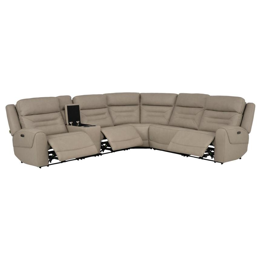 Solstice Leather Power Reclining Sectional with 6PCS/3PWR alternate image, 3 of 11 images.