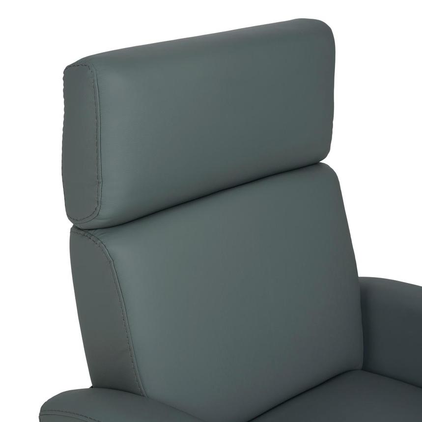 Lucca Blue Leather Power Glider Recliner  alternate image, 7 of 11 images.