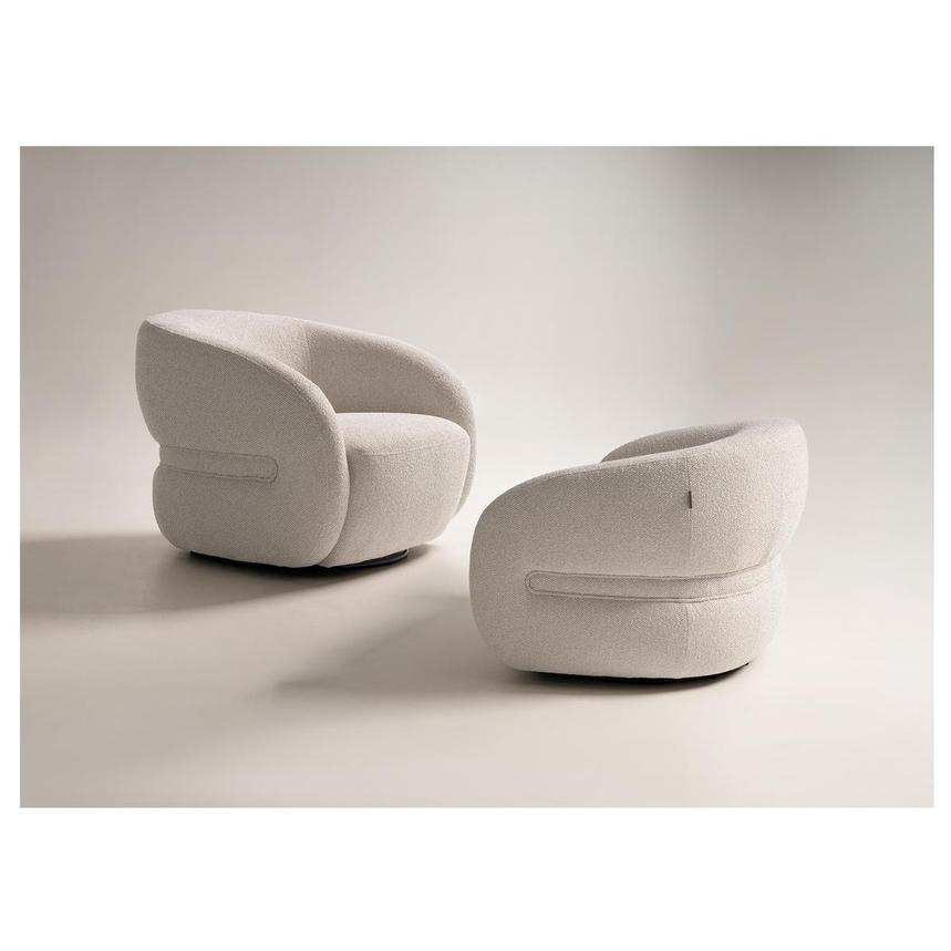 Zuri Cream Swivel Accent Chair  alternate image, 3 of 10 images.