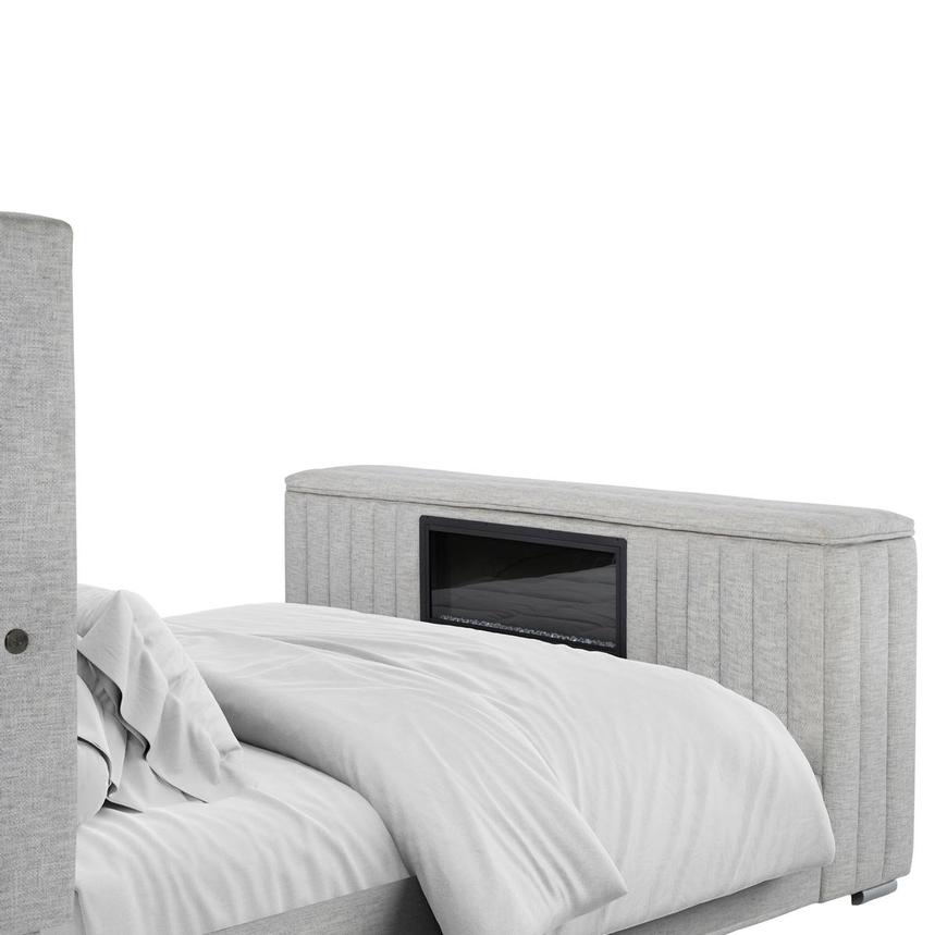 Ellia King Panel Bed w/LED Lights, TV Lift & Fireplace  alternate image, 5 of 13 images.