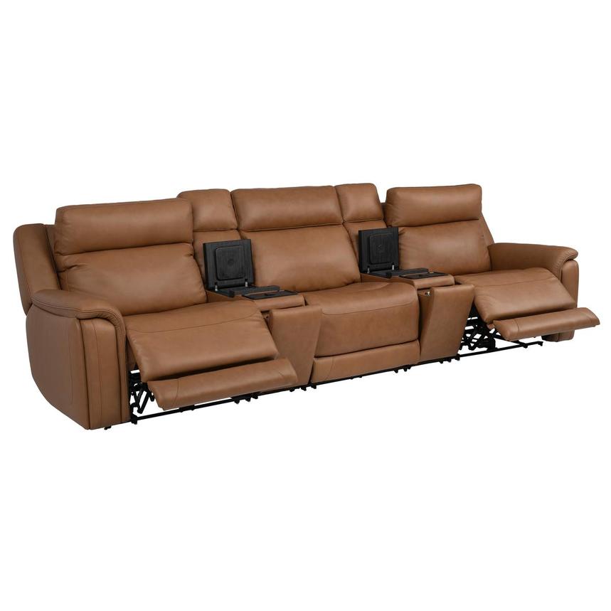 Venus  5PCS/2PWR Home Theater Leather Seating w/Beverage Cooler  alternate image, 6 of 16 images.