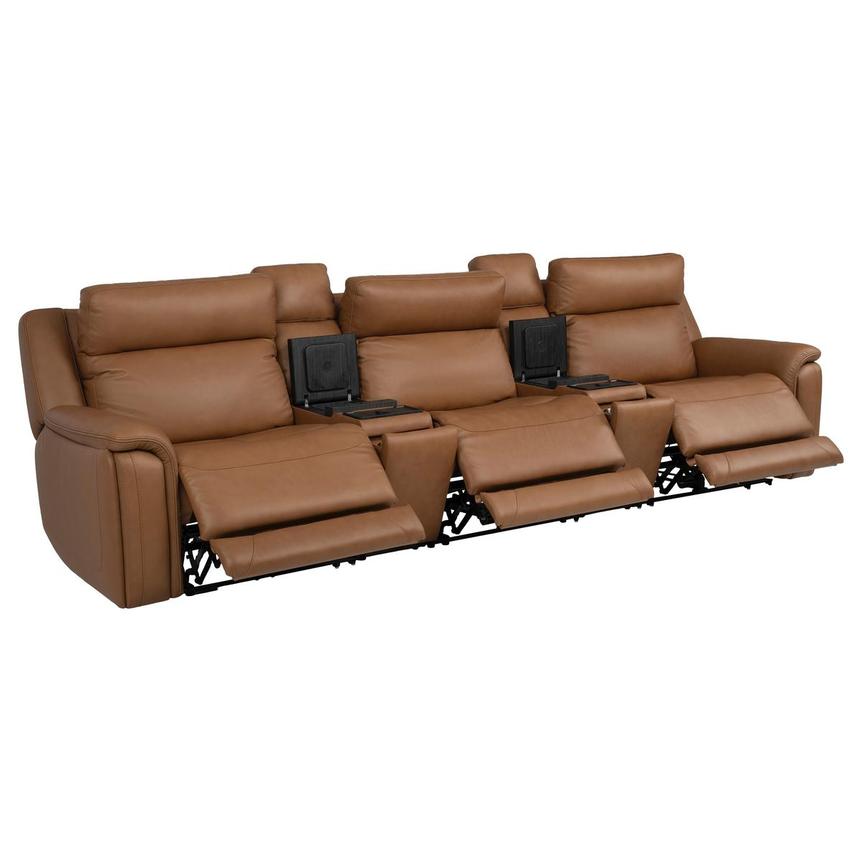 Venus  5PCS/3PWR Home Theater Leather Seating w/Beverage Cooler  alternate image, 6 of 25 images.