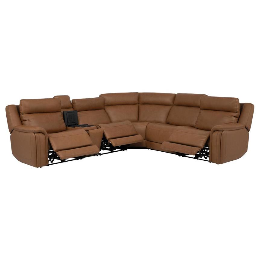 Venus 6PCS/3PWR Leather Power Reclining Sectional w/Beverage Cooler alternate image, 5 of 18 images.