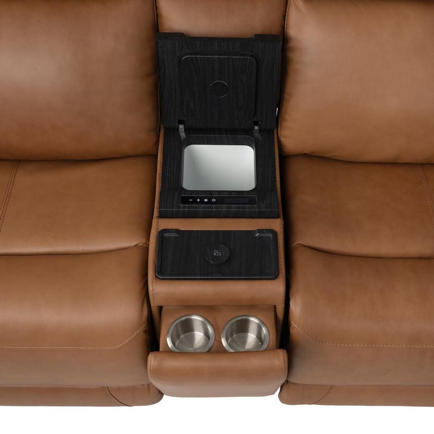 Venus 6PCS/3PWR Leather Power Reclining Sectional w/Beverage Cooler alternate image, 10 of 18 images.