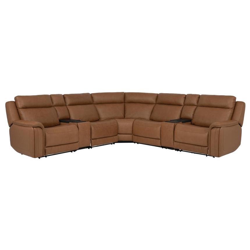 Venus  7PCS/3PWR Leather Power Reclining Sectional w/Beverage Cooler  main image, 1 of 17 images.