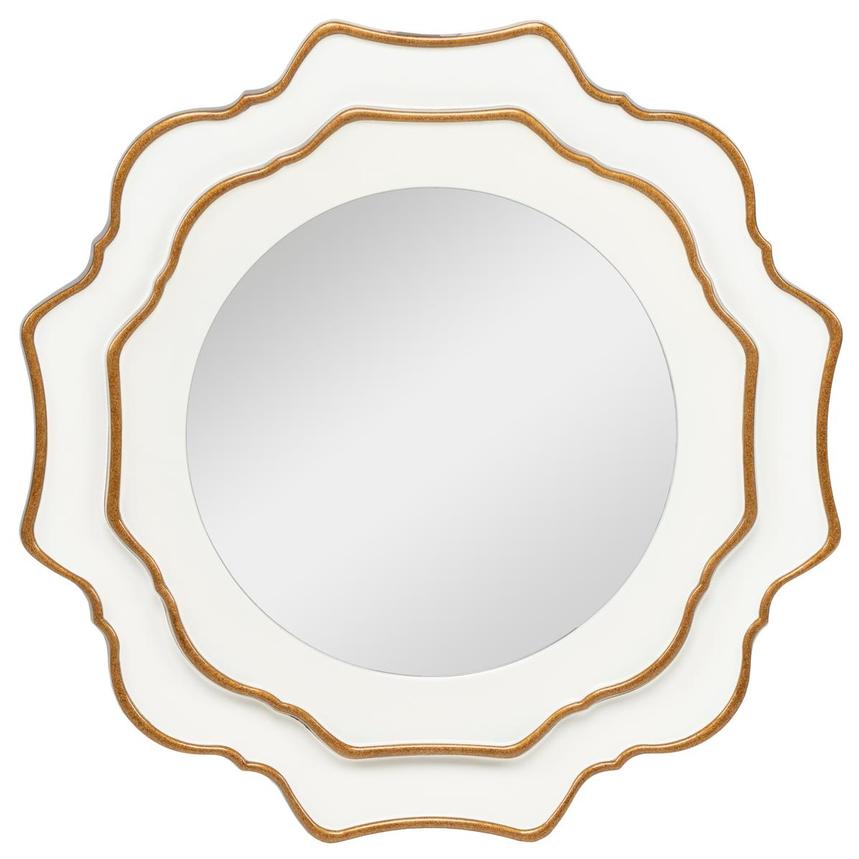 Mayan White Wall Mirror main image, 1 of 5 images.