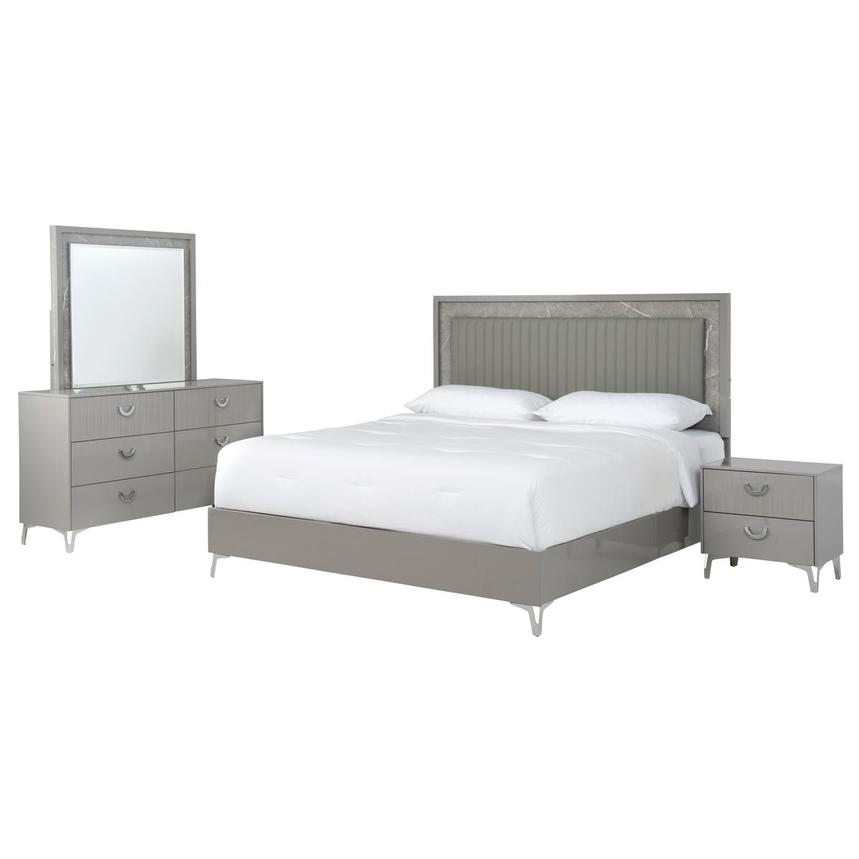 Adel 4-Piece King Bedroom Set w/Light main image, 1 of 6 images.