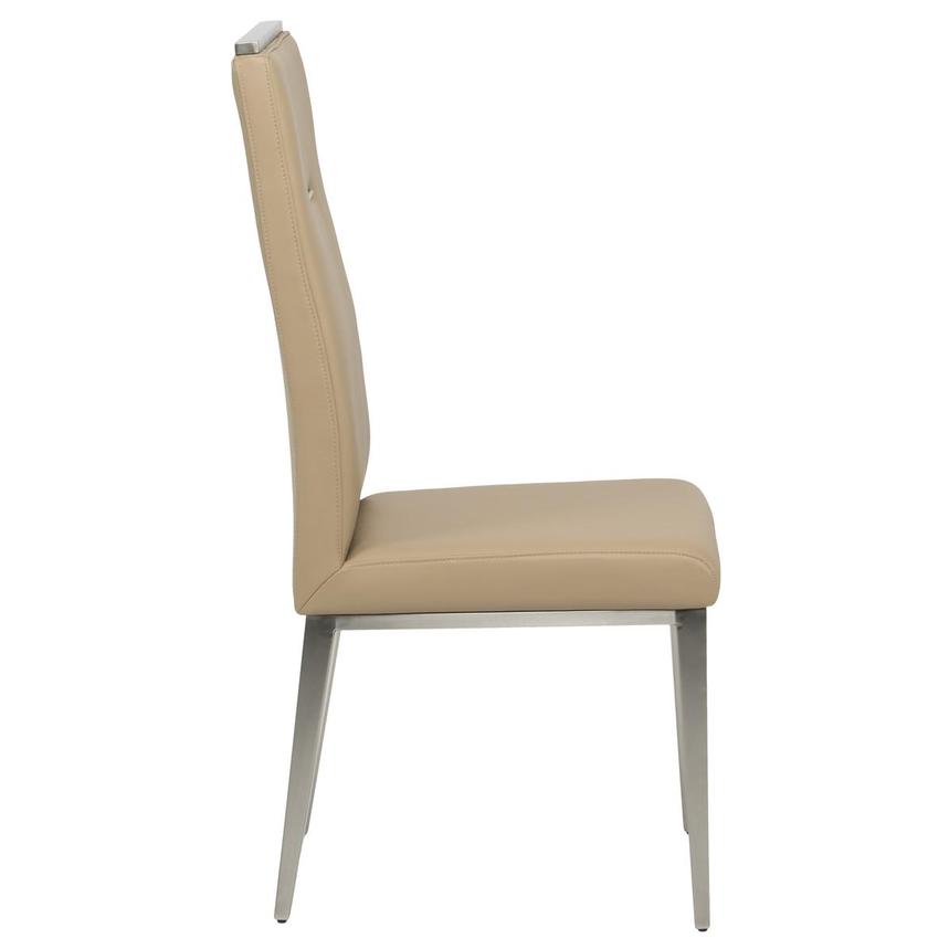 Celeste Dark Cream Leather Side Chair alternate image, 3 of 8 images.