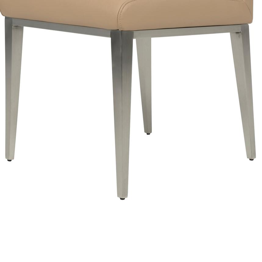 Celeste Dark Cream Leather Side Chair alternate image, 8 of 8 images.