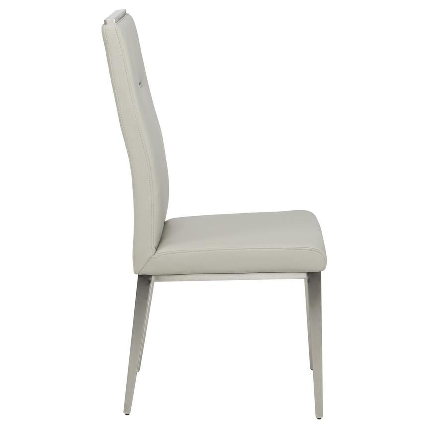 Celeste Gray Leather Side Chair alternate image, 3 of 8 images.