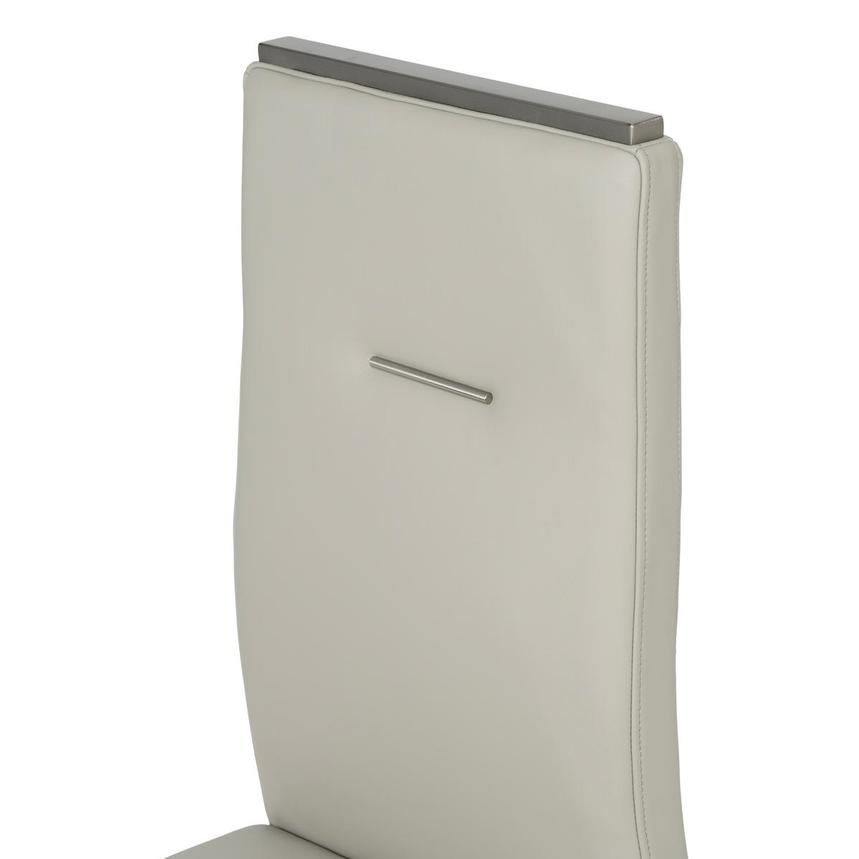 Celeste Gray Leather Side Chair  alternate image, 6 of 8 images.