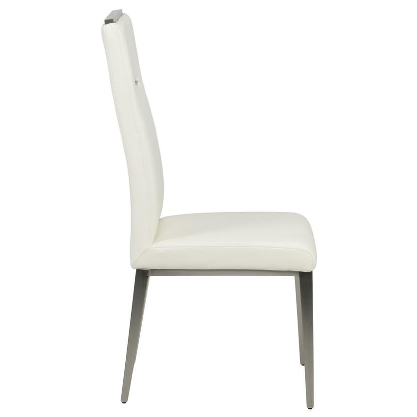 Celeste White Leather Side Chair alternate image, 3 of 8 images.