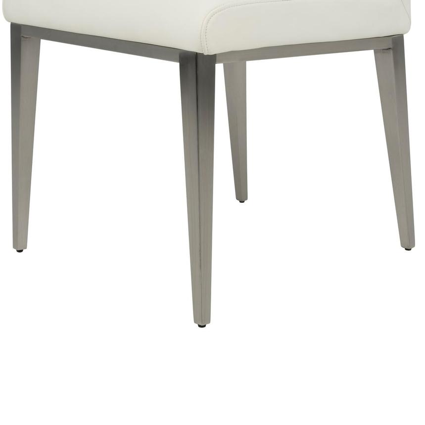 Celeste White Leather Side Chair alternate image, 8 of 8 images.