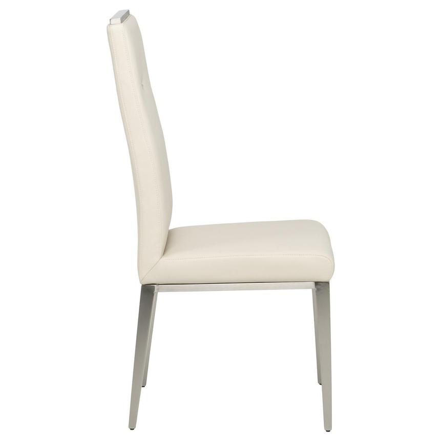 Celeste Cream Leather Side Chair alternate image, 3 of 8 images.