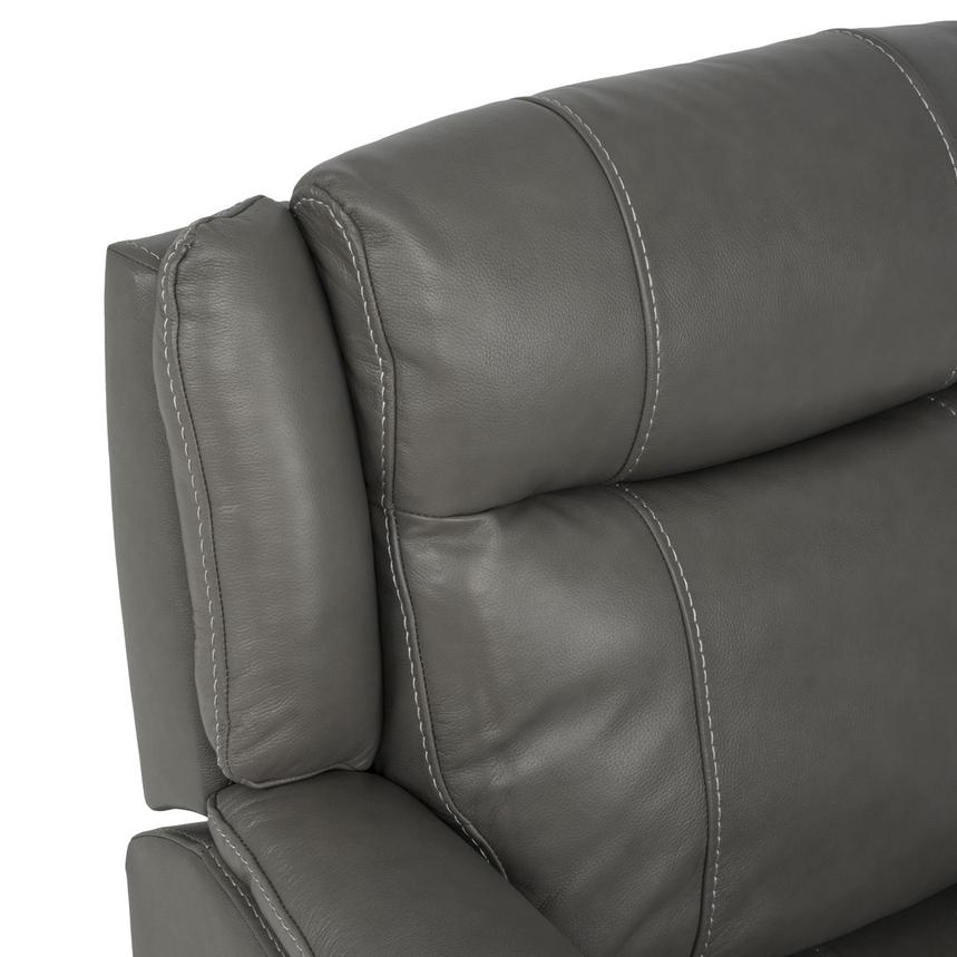 Samuel Dark Gray Leather Power Reclining Sectional with 6PCS/2PWR  alternate image, 6 of 11 images.