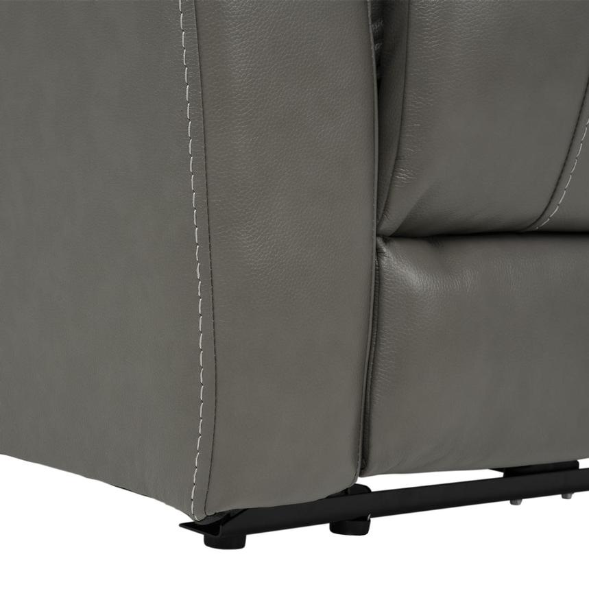 Samuel Dark Gray Leather Power Reclining Sectional with 6PCS/3PWR alternate image, 11 of 12 images.