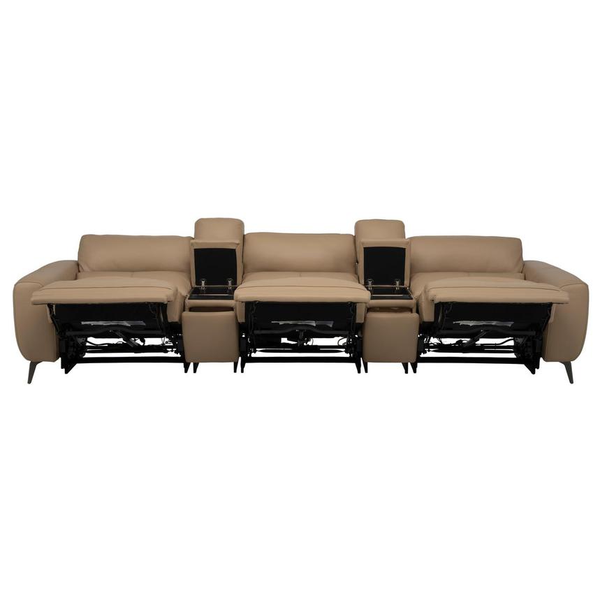 Granet Dark Cream Home Theater Leather Seating with 5PCS/3PWR alternate image, 3 of 41 images.