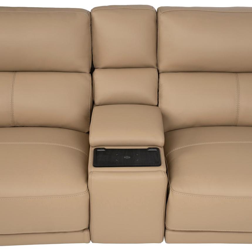 Granet Dark Cream Home Theater Leather Seating with 5PCS/2PWR alternate image, 8 of 17 images.