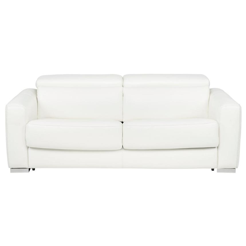 Bay Harbor White Leather Sleeper