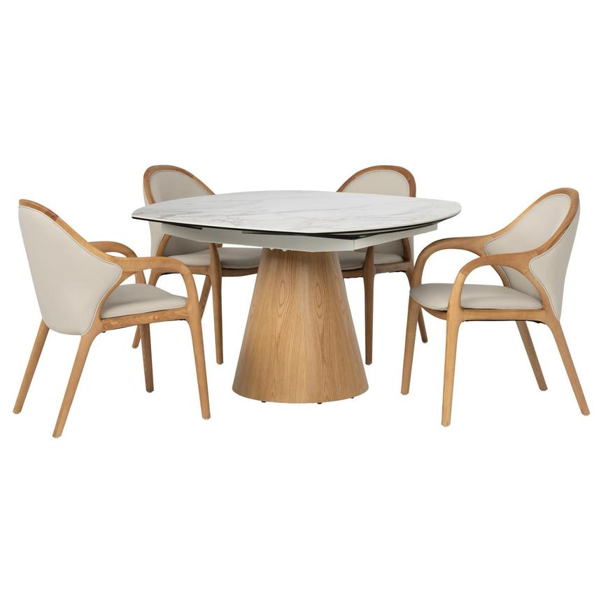 Calli/Elena Oak 5-Piece Rectangular High Dining Set main image, 1 of 3 images.
