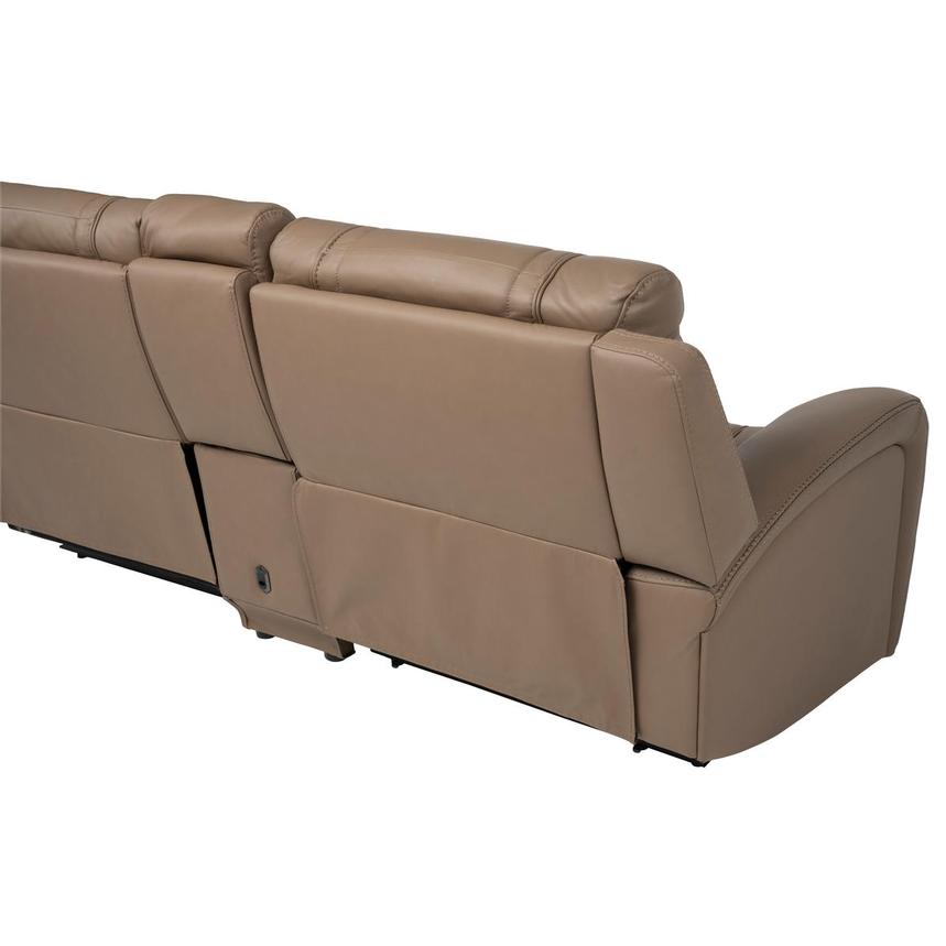 Galaxy Light Brown Leather Power Reclining Sectional with 6PCS/2PWR alternate image, 8 of 21 images.