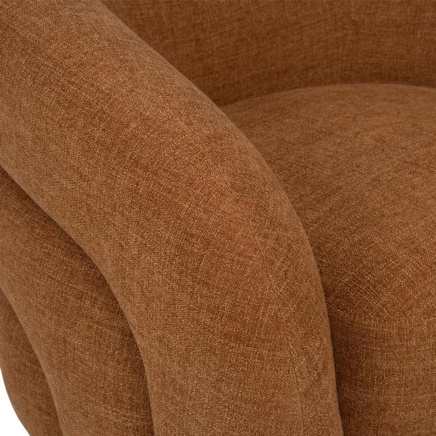 Sandie Rust Swivel Accent Chair alternate image, 6 of 8 images.