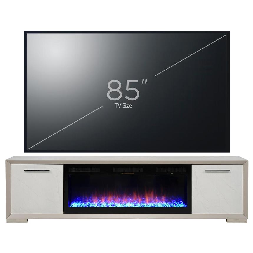 Kaia Gray/Carrara Electric Fireplace w/Remote Control main image, 1 of 11 images.