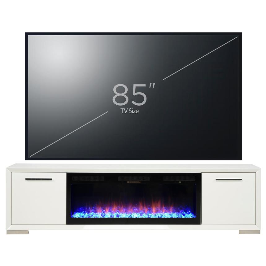 Kaia White Electric Fireplace w/Remote Control  main image, 1 of 10 images.