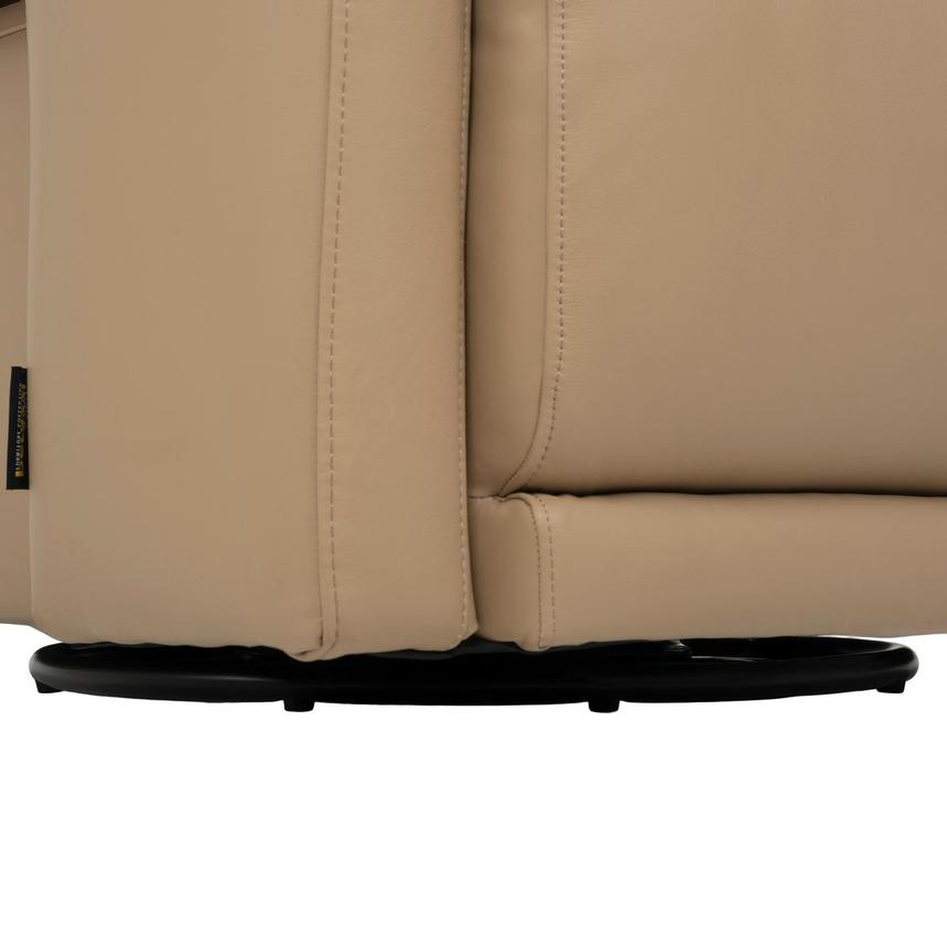 Carmello Dark Cream Leather Swivel Chair  alternate image, 8 of 11 images.