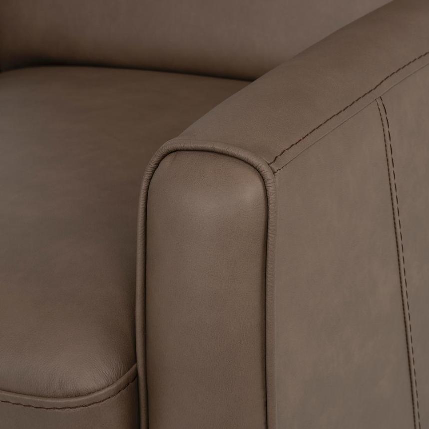 Lucca Brown Leather Power Swivel Glider Recliner alternate image, 8 of 11 images.