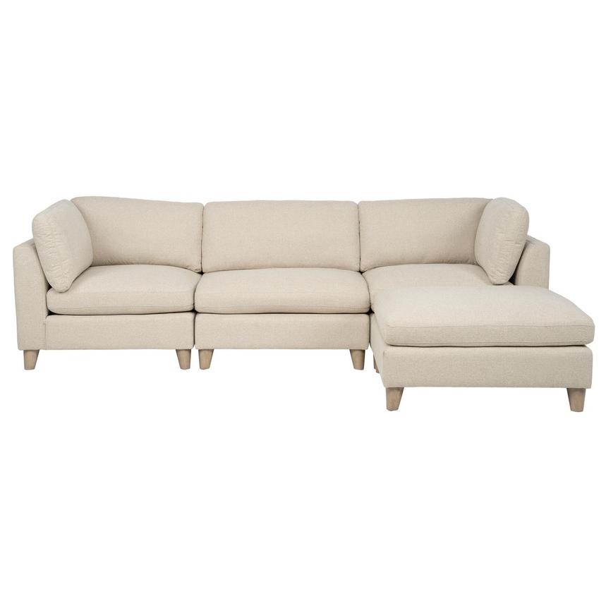 Wetherly 4PC Sectional Sofa w/Ottoman main image, 1 of 7 images.