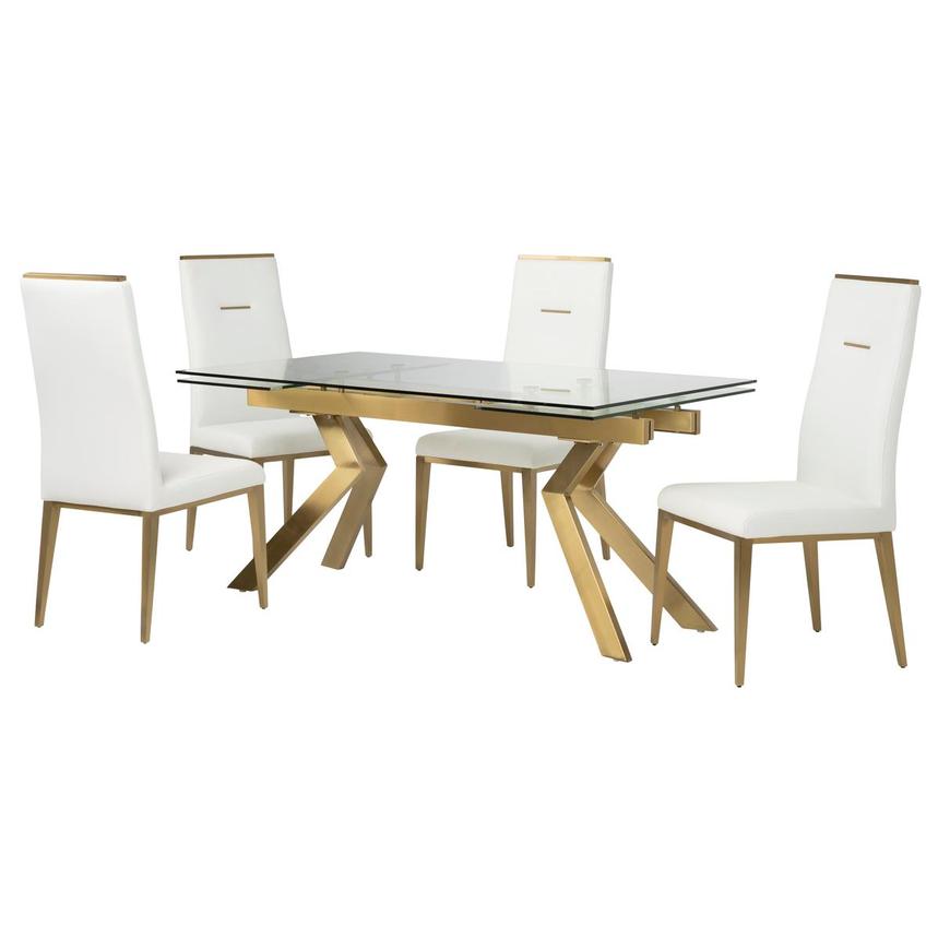 Landon Gold 5-Piece Dining Set main image, 1 of 3 images.