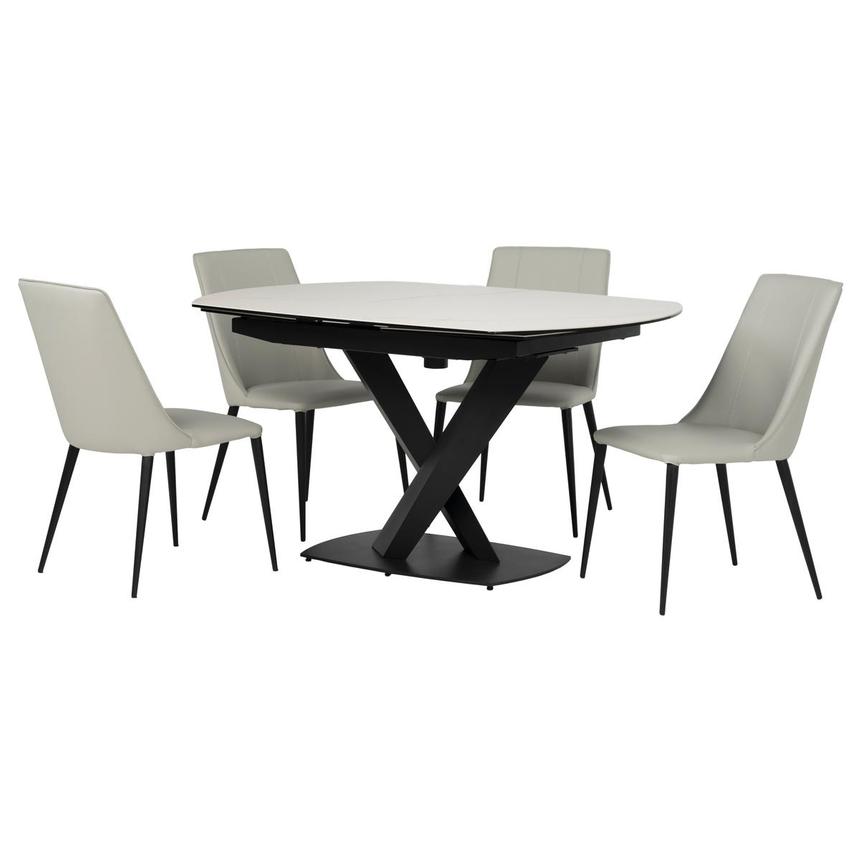 Barley/Tori Gray Black 5-Piece Dining Set