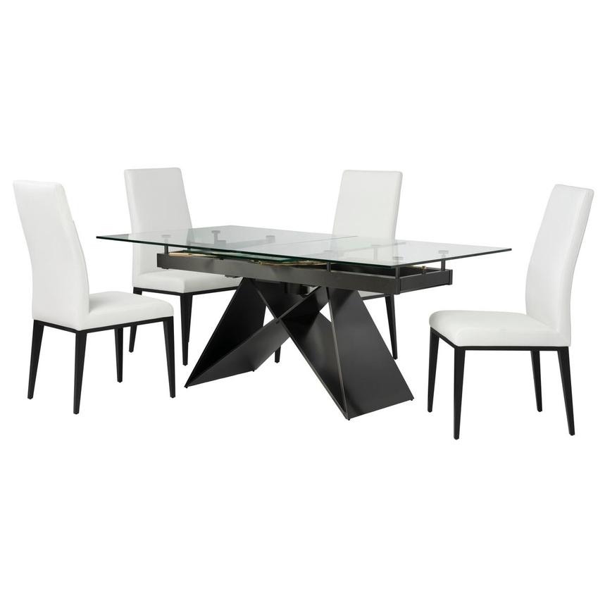 Black Water/Axis White 5-Piece Dining Set