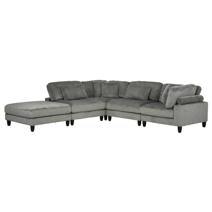 Cape Gray Sectional Sofa w/Ottoman  main image, 1 of 11 images.