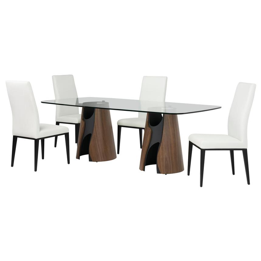 Elani/Axis White 5-Piece Dining Set
