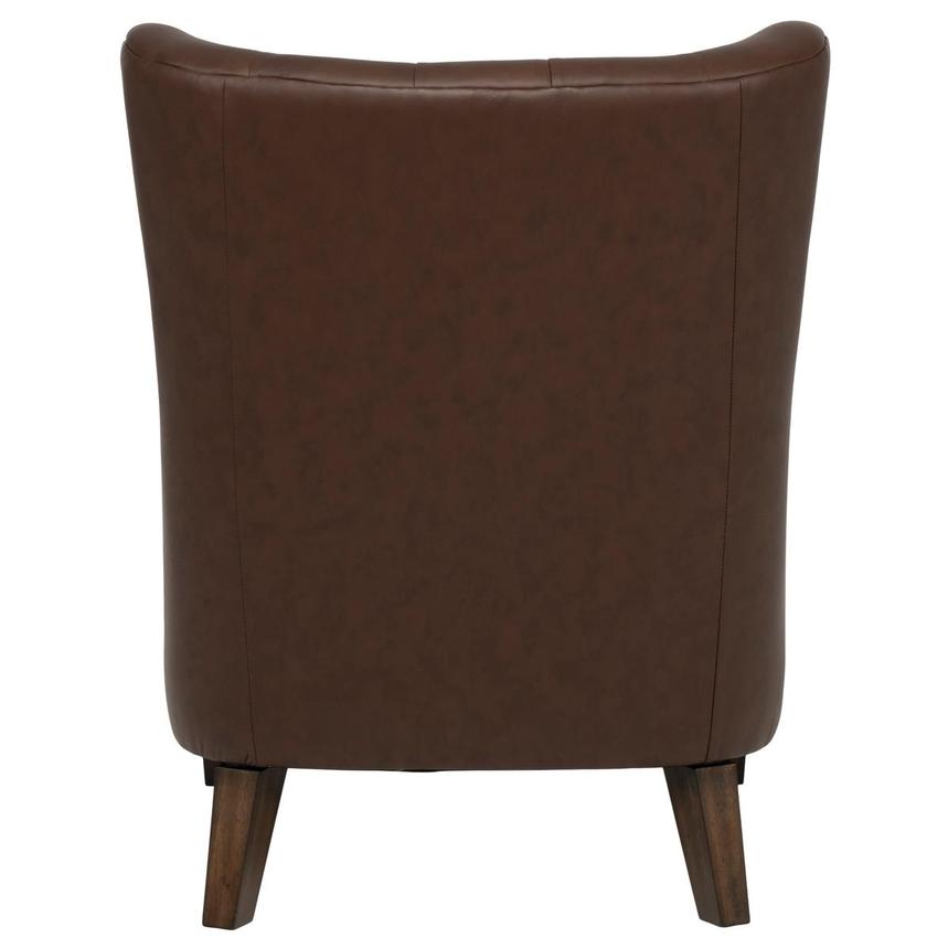 Belvedere Brown Leather Accent Chair alternate image, 6 of 10 images.