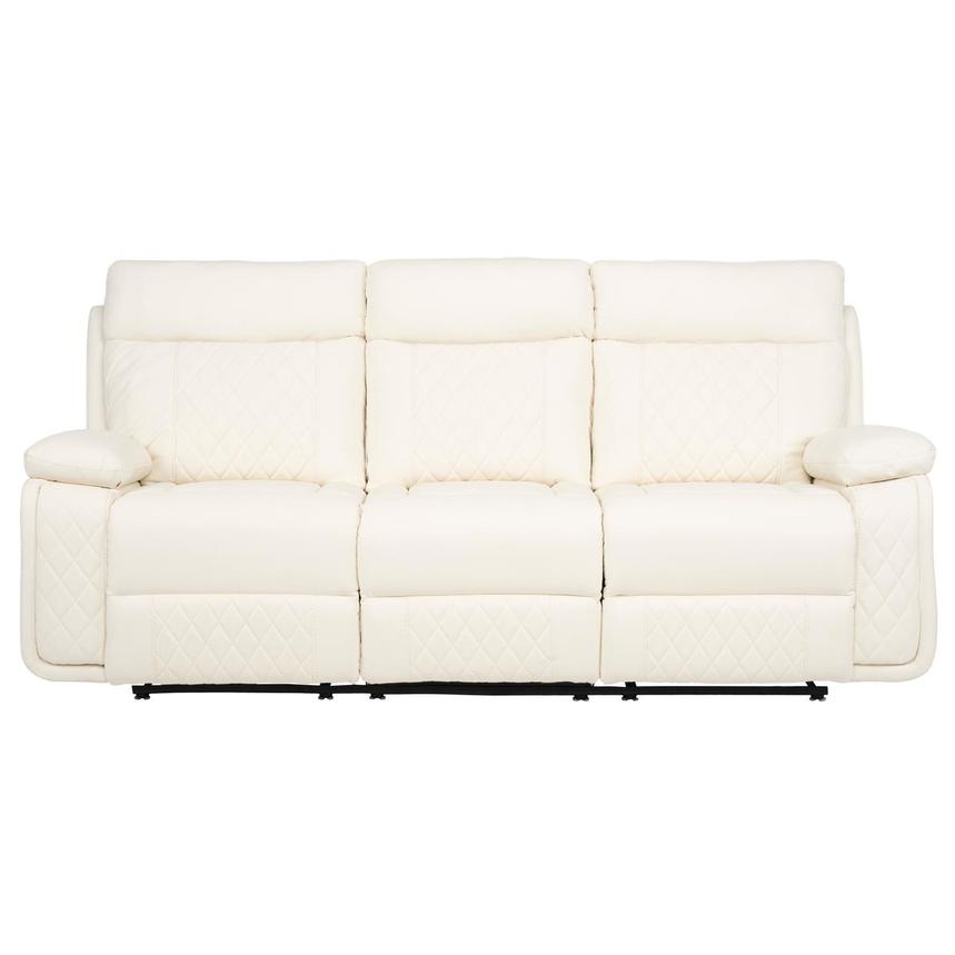 Maddox White Reclining Sofa