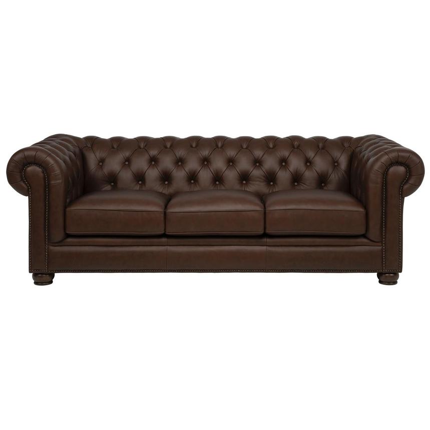 Regency Leather Sofa main image, 1 of 8 images.