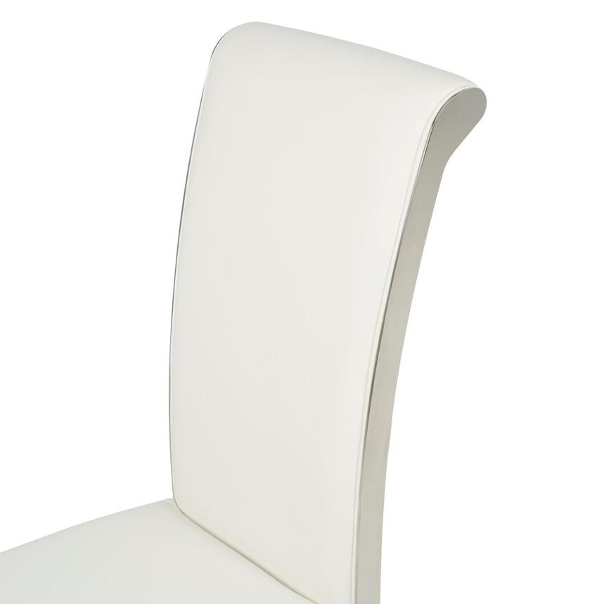Savoy White Polished Side Chair alternate image, 6 of 8 images.