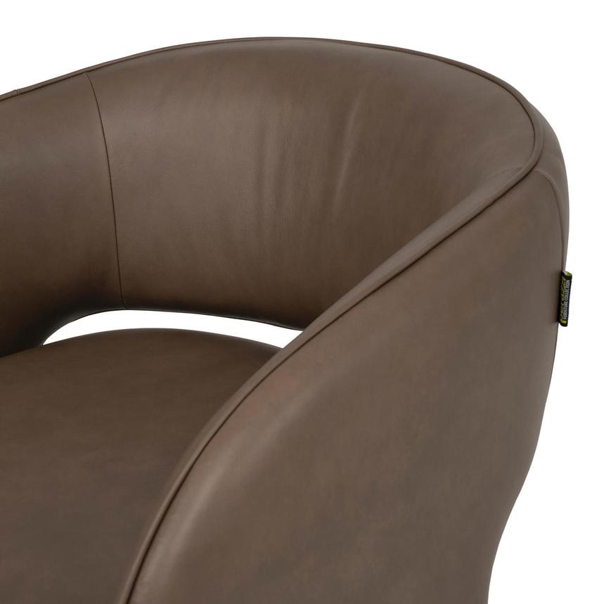 Emerson Brown Leather Accent Chair alternate image, 6 of 9 images.