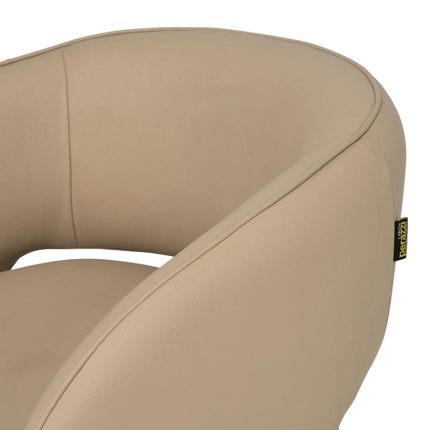 Emerson Taupe Leather Accent Chair alternate image, 6 of 9 images.