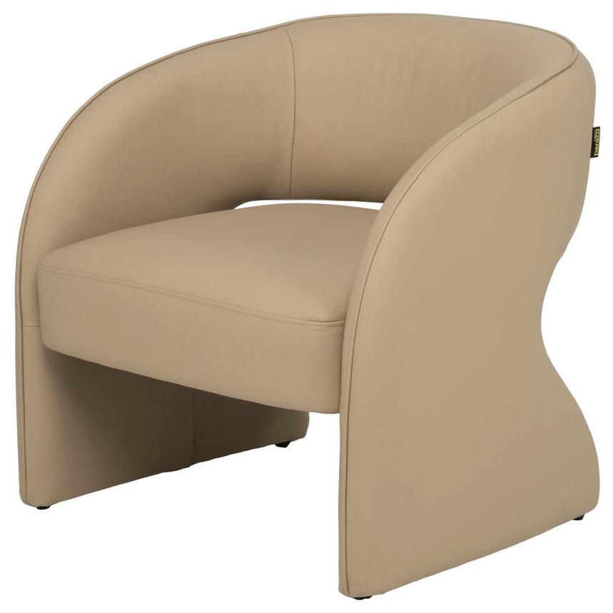 Emerson Taupe Leather Accent Chair