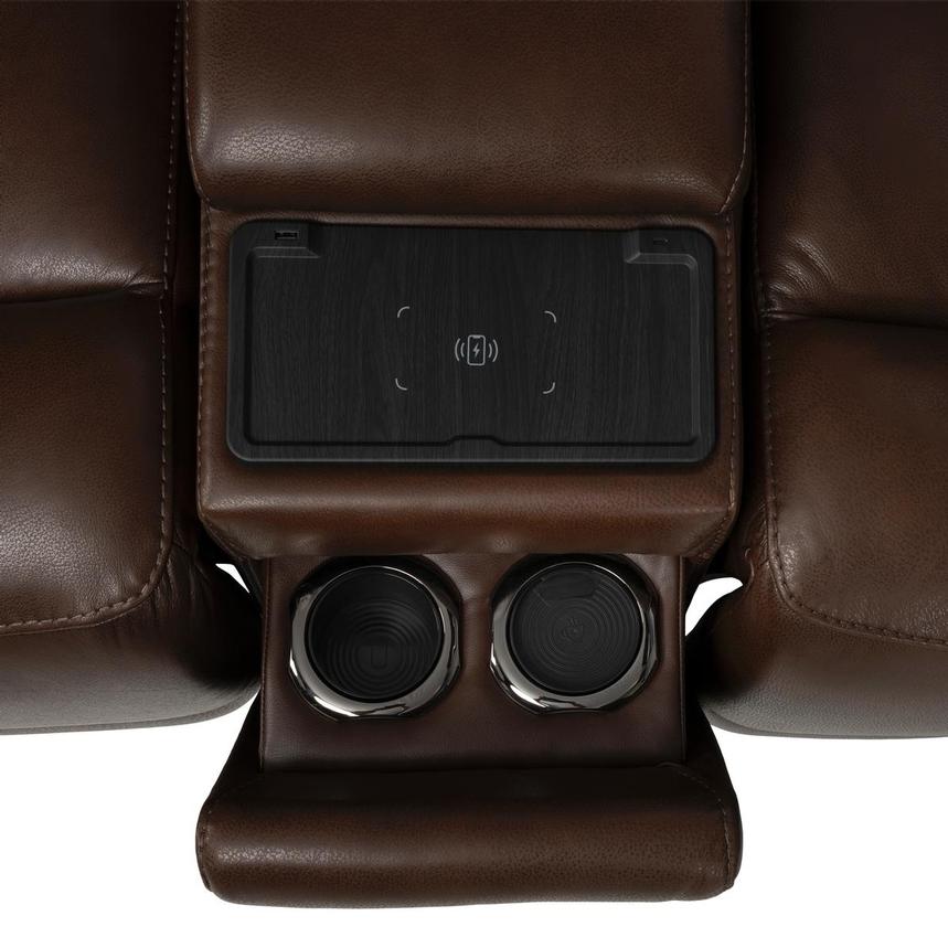 Bruno Brown Home Theater Leather Seating with 5PCS/3PWR alternate image, 8 of 13 images.