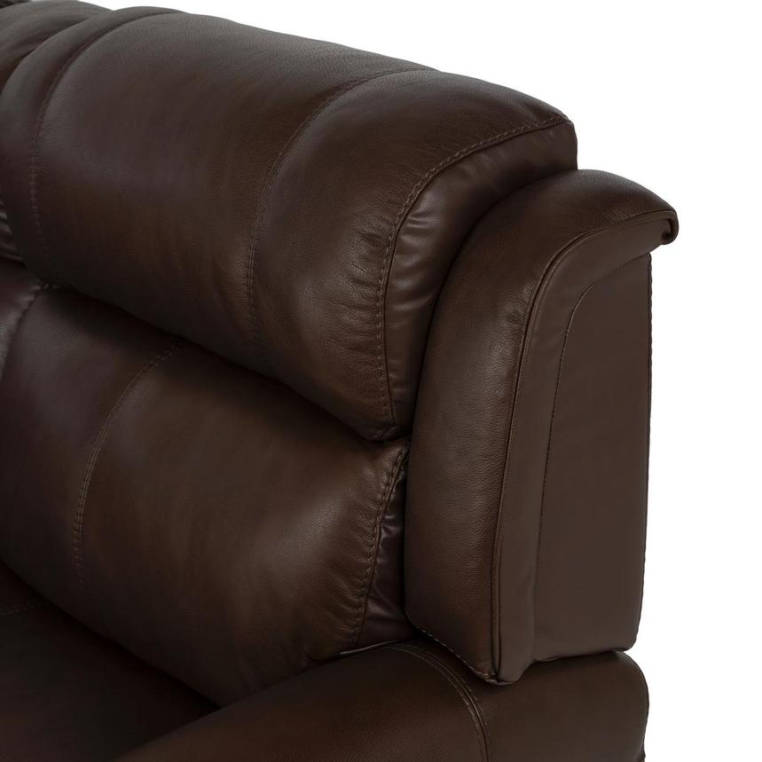 Bruno Brown Home Theater Leather Seating with 5PCS/2PWR alternate image, 8 of 12 images.