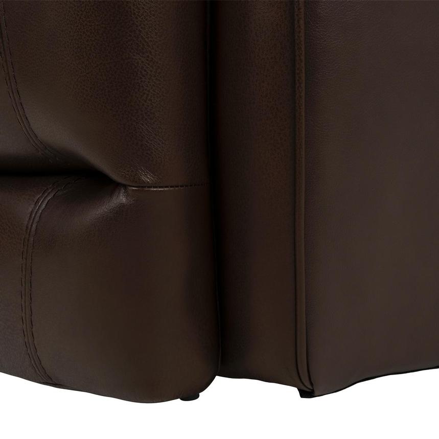 Bruno Brown Leather Power Reclining Sectional with 5PCS/2PWR  alternate image, 8 of 10 images.