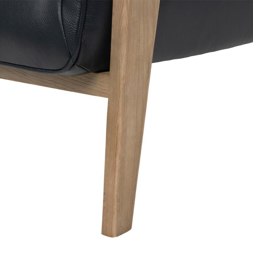 Irene Dark Blue Leather Accent Chair  alternate image, 8 of 9 images.